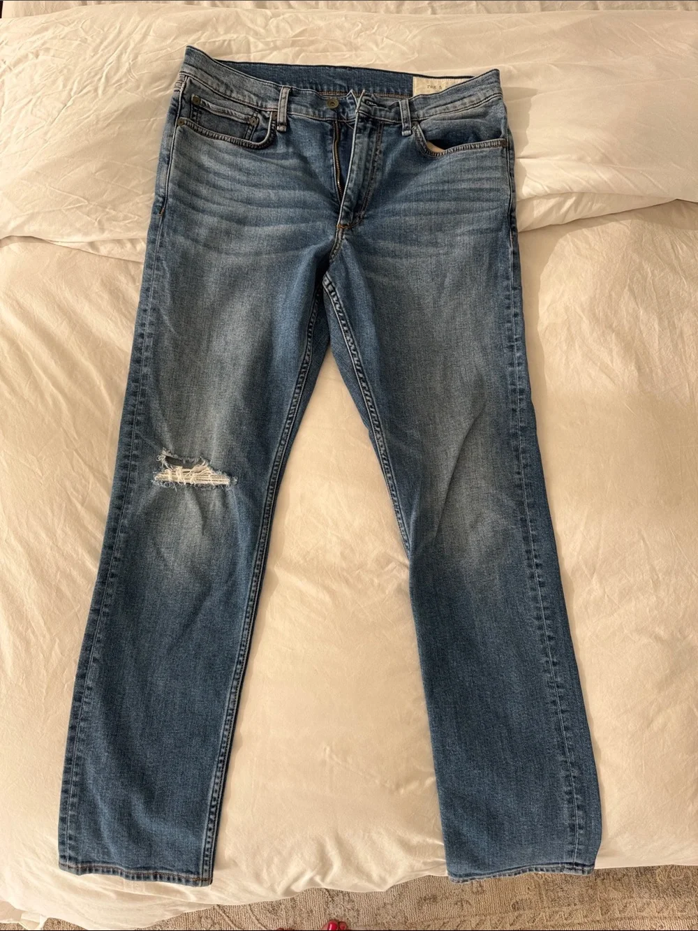 Men's Slim Straight Blue Jeans